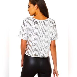Akira Red Label Sequin Top